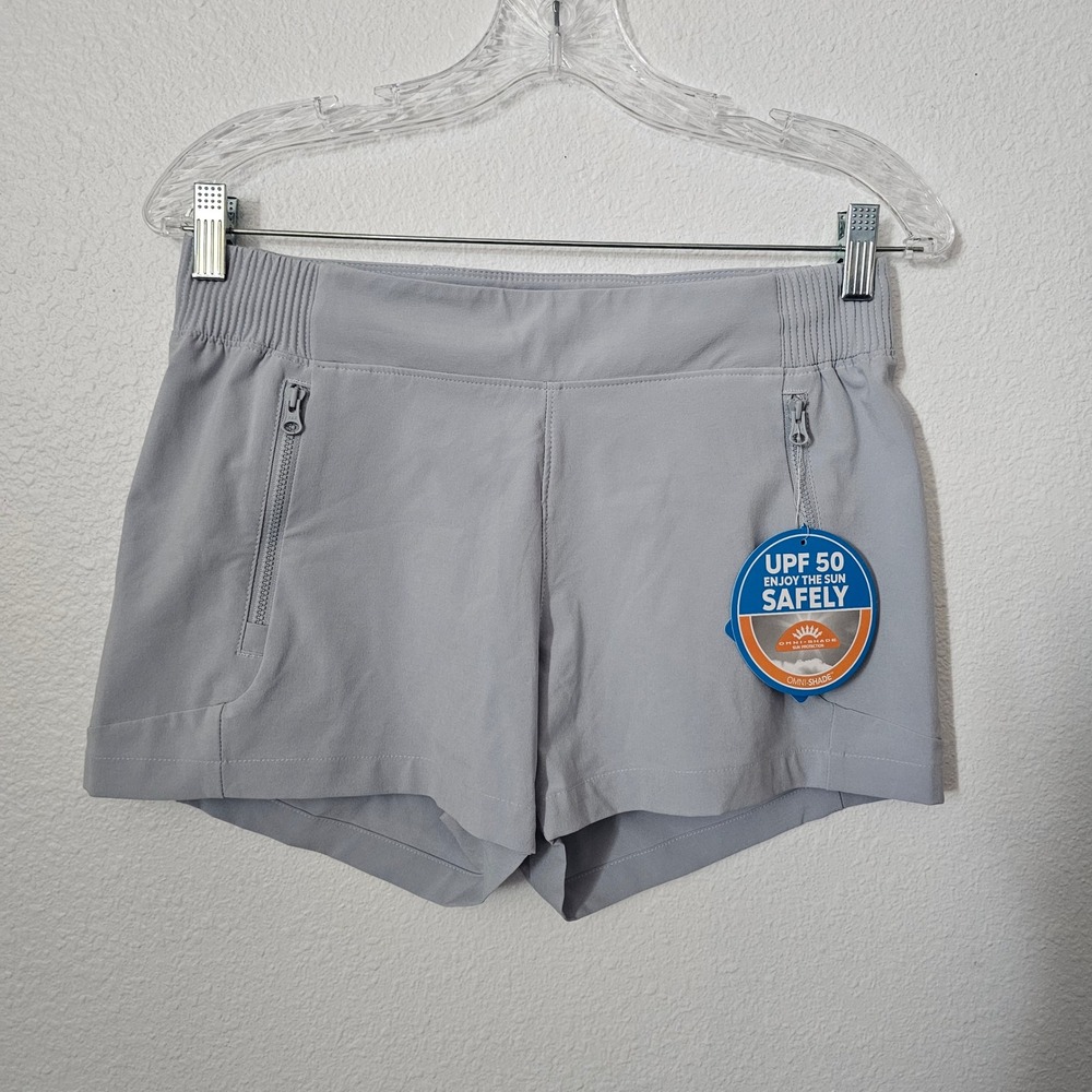 Columbia PFG Shorts Womens Small Grey Omni-Shade UPF 50 Fishing Outdoor Hiking